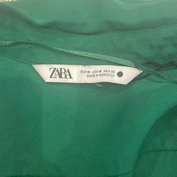 Zara Basic Button Down Long Sleeve Blouse Size M - Picture 3 of 3